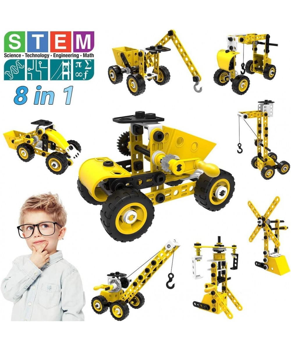 100 Pieces STEM Toys Building Toys 8 in 1 Construction Toys for 5 6 7 8 9 10 + Year Old Boys&Girls STEM Building Blocks with ...