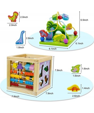 Baby Wooden Activity Cube - Toddler Activity Center Baby Toys 12-18 Months 1 2 3 Year Old Boy Girls Gifts with Bead Maze Sort...