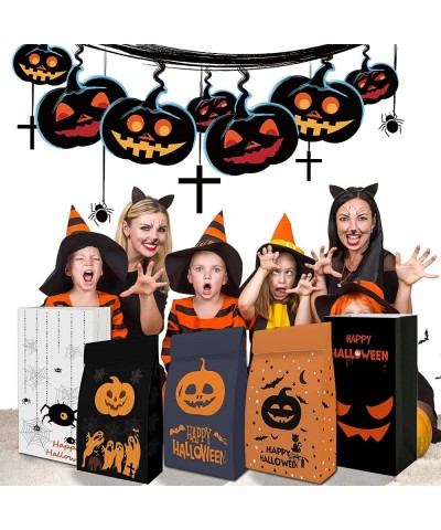 Halloween Candy Bags Party Favors-54 Packs Halloween Paper Party Bags for Trick or Treating Halloween Goodie Bags for Kids Mi...