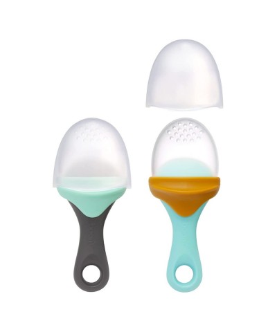 PULP Easy Grip Frozen Food Silicone Feeder & Baby Teething Toy Orange/Blue $17.50 Baby Teether Toys