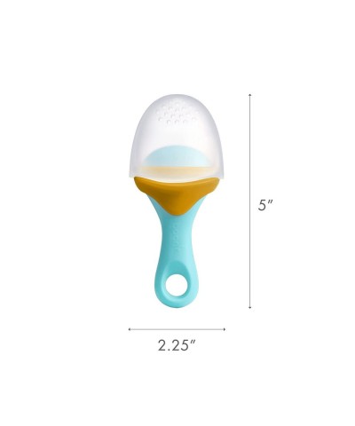 PULP Easy Grip Frozen Food Silicone Feeder & Baby Teething Toy Orange/Blue $17.50 Baby Teether Toys