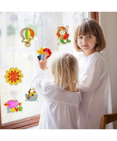 Window Art Kit to Paint Your Own Suncatchers Art and Craft Paint Kit for Kids Ages 8-12 12PCS DIY Suncatcher Kits Toys for Gi...