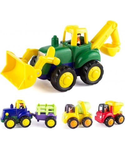 Toddler Toy Cars for 1 2 3 Year Old Boy & Girl Baby Toys 12-18 Months Educational Toys 4 Sets Tractor Truck Dumper Bulldozer ...