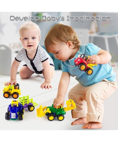 Toddler Toy Cars for 1 2 3 Year Old Boy & Girl Baby Toys 12-18 Months Educational Toys 4 Sets Tractor Truck Dumper Bulldozer ...