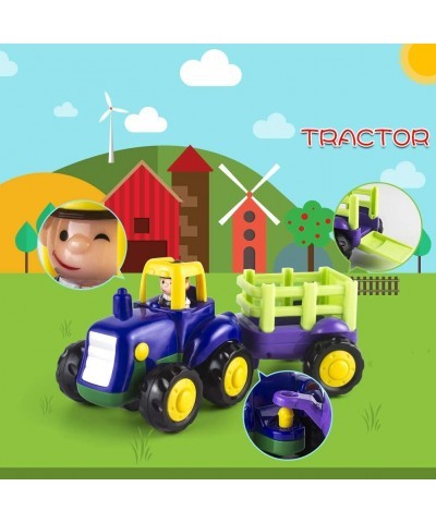 Toddler Toy Cars for 1 2 3 Year Old Boy & Girl Baby Toys 12-18 Months Educational Toys 4 Sets Tractor Truck Dumper Bulldozer ...