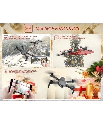 NH525 Plus Foldable Drones with 1080P HD Camera for Adults RC Quadcopter WiFi FPV Live Video Altitude Hold Headless Mode One ...