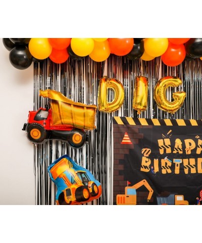 114 Pack Construction Birthday Party Supplies Dump Truck Party Decorations Kits Set with Balloons Garland kit Construction Ba...