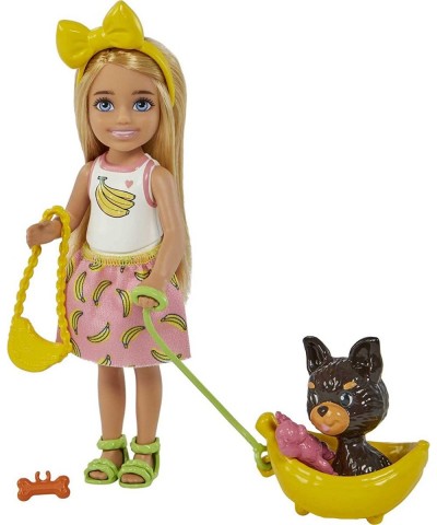 Chelsea Doll (Blonde) with Pet Puppy & Storytelling Accessories Including Pet Bed Dog Treats & More Toy for 3 Year Olds & Up ...