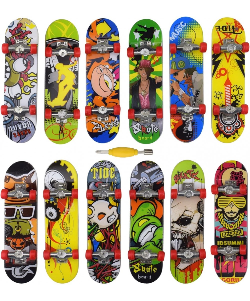 12PCS Finger Toy Skateboards Finger Scooter Creative Fingertip Alloy Finger Sports Toys Intellectual Toys Novelty Toys Gifts ...