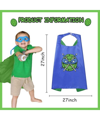 4 Sets of turtles birthday party supplies Ninja themed capes toys and masks birthday party favor supplies role play children'...