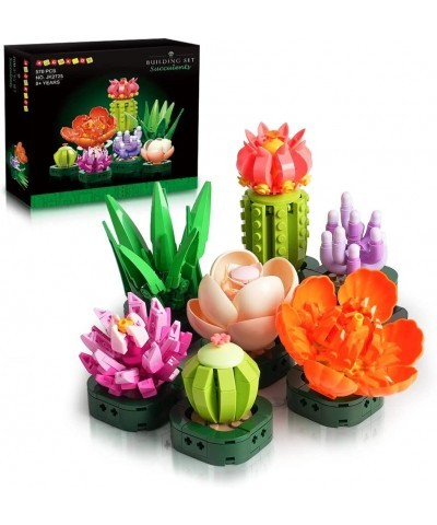 Succulents Plants Building Set - 7 Colorful Succulent Botanical Collection Display Set for Adults | Unique Flower Decor Ideas...