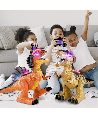 2 Pack Remote Control Dinosaur Toys for Kids 3 4 5 6 7 RC Dinosaur Tyrannosaurus and Spinosaurus Toys Gift for Boys and Girls...