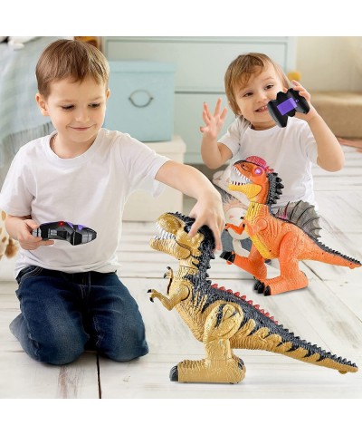 2 Pack Remote Control Dinosaur Toys for Kids 3 4 5 6 7 RC Dinosaur Tyrannosaurus and Spinosaurus Toys Gift for Boys and Girls...