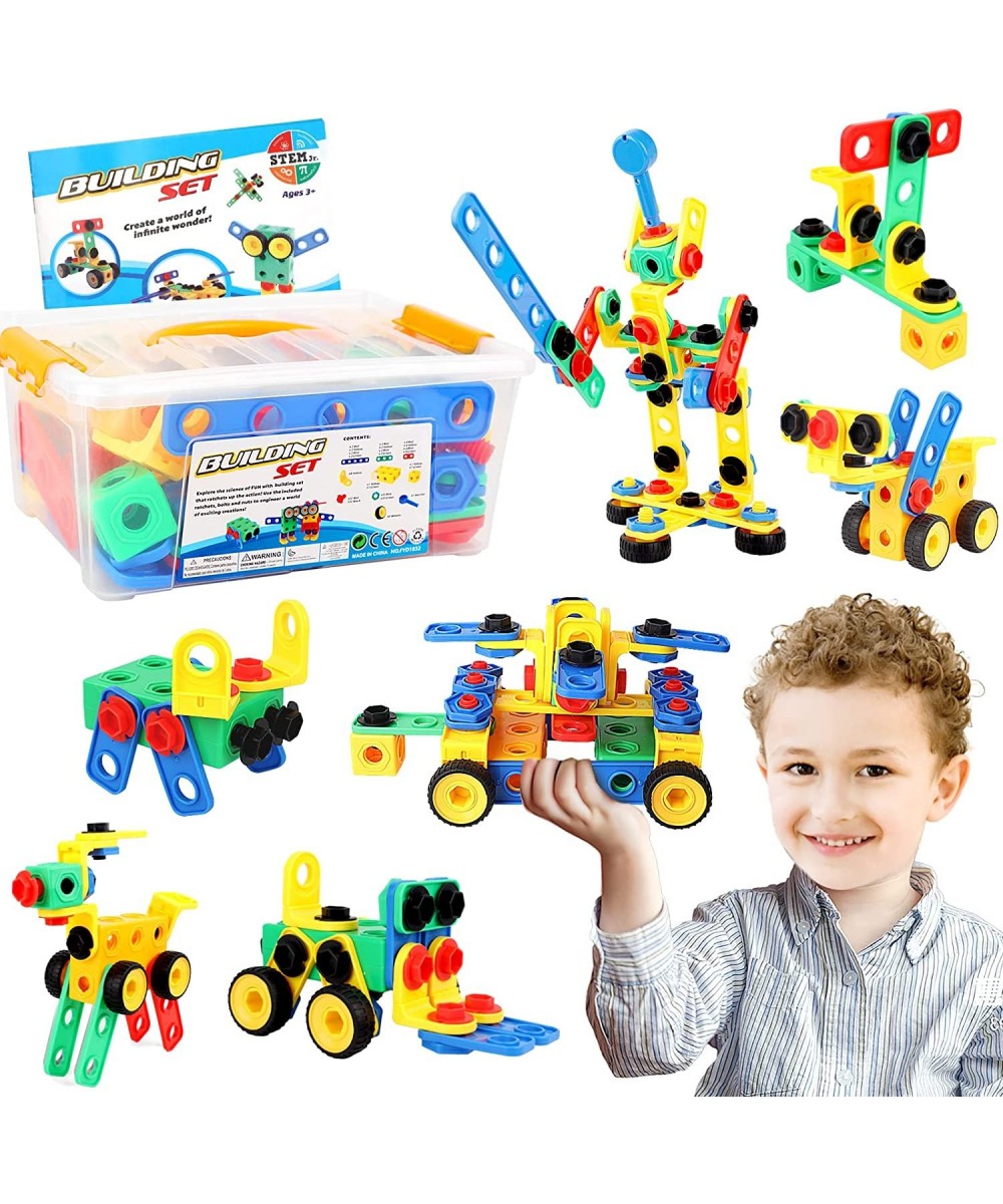 STEM Building Toys 101 PCS Engineering Building Toys with Storage Box Kids Educational Interlocking Building Set Building Toy...