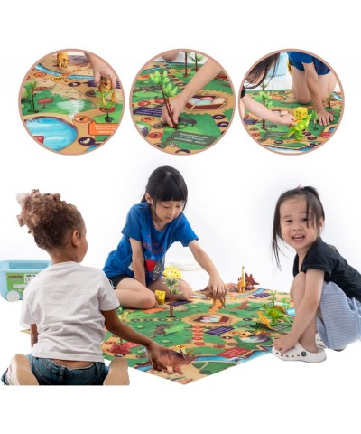 Dinosaur Toys Educational Realistic Dinosaur Figure Playset with 21 Dinosaur Toys and 48.43×31.5IN Dinosaur Toys Activity Pla...