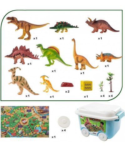 Dinosaur Toys Educational Realistic Dinosaur Figure Playset with 21 Dinosaur Toys and 48.43×31.5IN Dinosaur Toys Activity Pla...