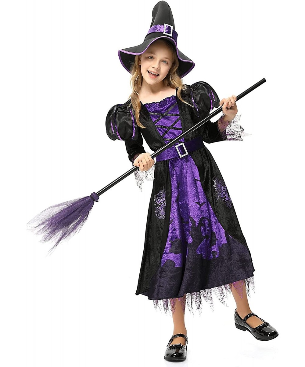 Witch Costume for Girls Kids Halloween Party Fancy Dress Up Deluxe Set with Hat Skirt for Girls. $28.00 Kids' Costumes