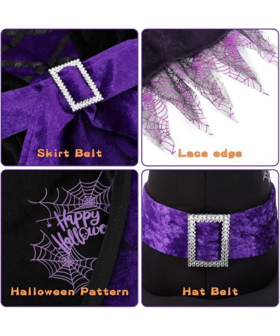 Witch Costume for Girls Kids Halloween Party Fancy Dress Up Deluxe Set with Hat Skirt for Girls. $28.00 Kids' Costumes