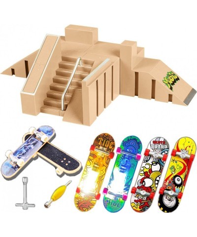 Finger Skateboards Kit 11 PCS Finger Boards for Kids Fingerboard Ramps Toys Set with Skateboards Ramps LED Skateboard Screwdr...