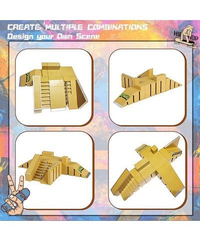 Finger Skateboards Kit 11 PCS Finger Boards for Kids Fingerboard Ramps Toys Set with Skateboards Ramps LED Skateboard Screwdr...