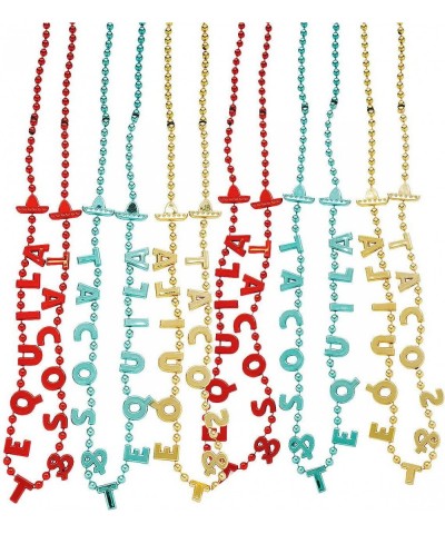 Fiesta Tacos & Tequila Beaded Necklaces - Bulk set of 48 - Cinco de Mayo Mardi Gras and Party Jewelry Supplies $33.49 Kids' D...