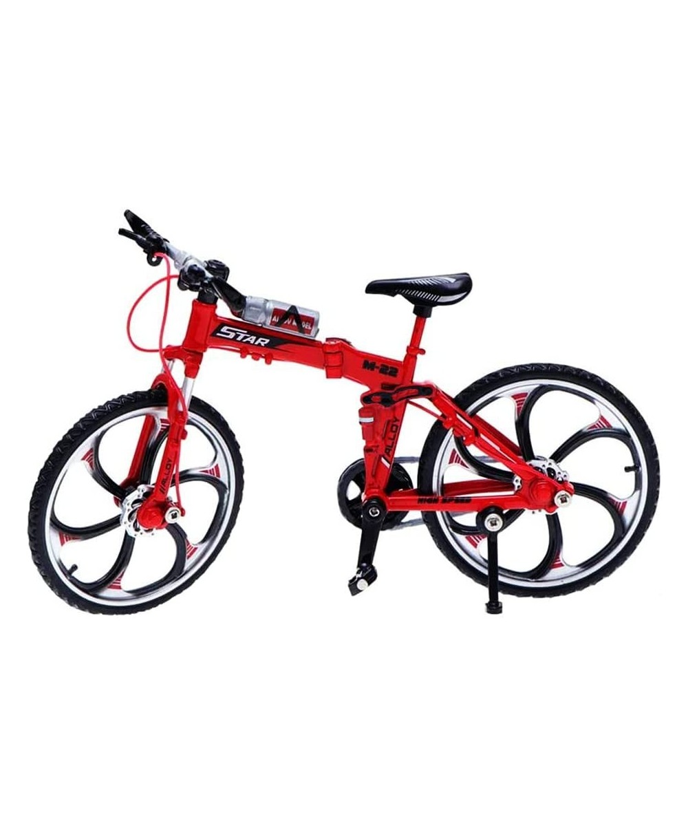 Alloy Foldable Bicycle Toy Mini Finger Mountain Bike Toys Model for Home Office Desktop Decoration (Red) $27.86 Finger Toys