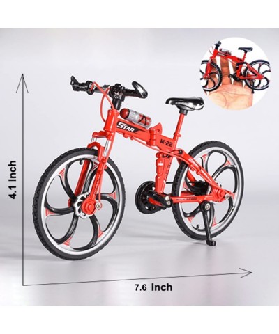 Alloy Foldable Bicycle Toy Mini Finger Mountain Bike Toys Model for Home Office Desktop Decoration (Red) $27.86 Finger Toys