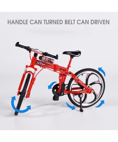 Alloy Foldable Bicycle Toy Mini Finger Mountain Bike Toys Model for Home Office Desktop Decoration (Red) $27.86 Finger Toys