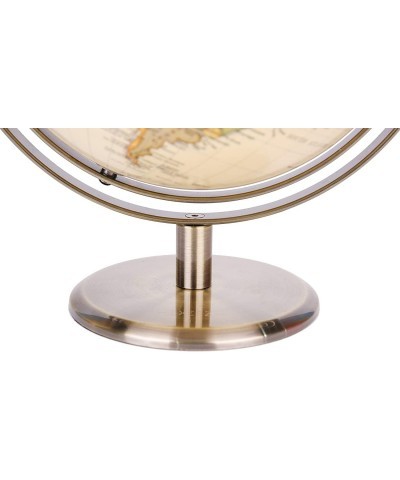 8" / 20cm World Globe Antique Globe Metal Arc and Base Bronzed Color - All Direction 360° Rotating - Educational/Geographic/M...