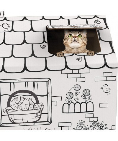 at Play Cat Playhouse Cardboard Playhouse for Cats and Kids $28.40 Kids' Playhouses