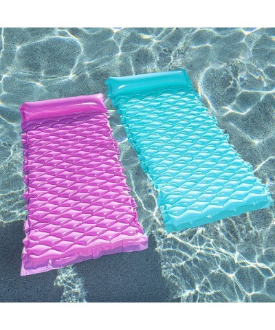 Pocket Inflatable Floating Mat Swimming Pool Mattress Pool Mat Float Raft Lounge 2 Pieces $49.48 Swimming Pool & Outdoor Wate...