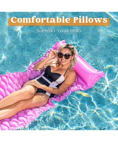 Pocket Inflatable Floating Mat Swimming Pool Mattress Pool Mat Float Raft Lounge 2 Pieces $49.48 Swimming Pool & Outdoor Wate...