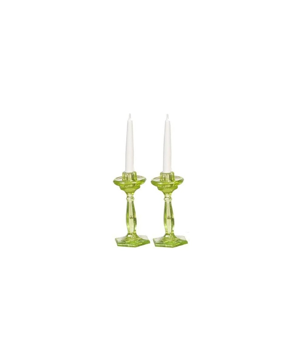 Melody Jane Dollhouse Green Candlesticks Chrysnbon Miniature Dining Accessory $23.05 Dollhouse Accessories