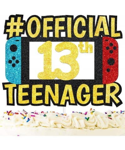 13th Official Teenager Cake Topper Decorations - Birthday Theme Picks Cheers to 13 Years Old game Party Decoration- Handmade ...