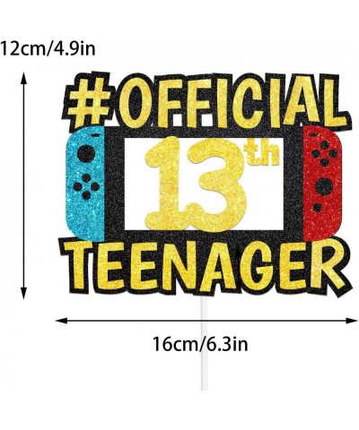 13th Official Teenager Cake Topper Decorations - Birthday Theme Picks Cheers to 13 Years Old game Party Decoration- Handmade ...