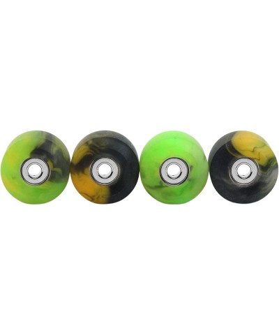 Apex 61D Urethane Fingerboard Wheels - New Street Shape 7.7mm Diameter - Ultra Spin Bearings - Made in The USA - Spooky Swirl...