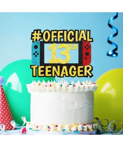 13th Official Teenager Cake Topper Decorations - Birthday Theme Picks Cheers to 13 Years Old game Party Decoration- Handmade ...