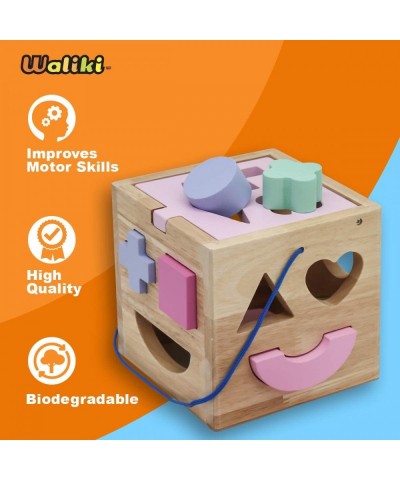 Pounding Bench with Hammer Wood Shape Sorter Box Rainbow Stacker Pastel Colors Complete Set (3 Wooden Toys Bundle) $69.38 Ear...