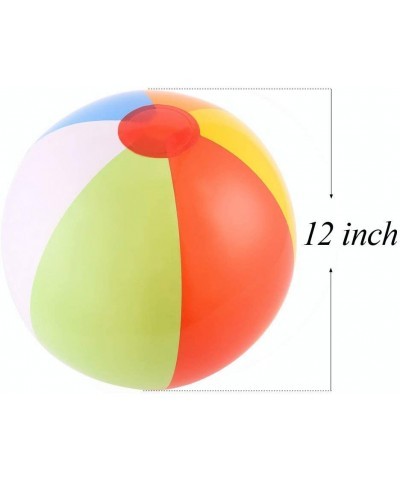 12 Inch Rainbow Inflatable Beach Balls for Kids Summer Beach Party Favors Pool Toys Pack of 12 $18.62 Toy Sports Products