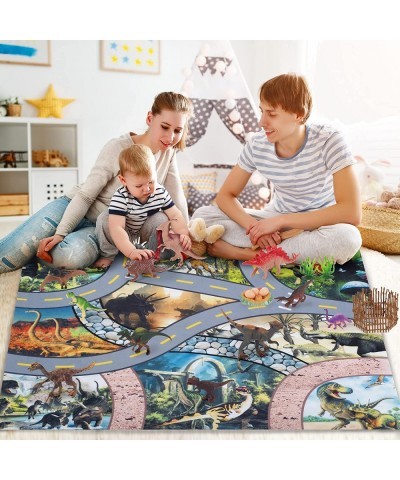 30pcs Dinosaur Toys for Kids 3-5 5-7 with Activity Play Mat Volcano and Nest Educational Plastic Jurassic World Dinosaur Play...