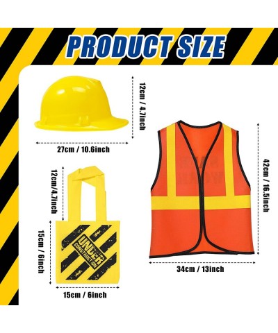 36 Pieces Construction Dress up Supplies Construction Costume Including 12 Pieces Tote Bags 12 Pieces Vests and 12 Pieces Con...