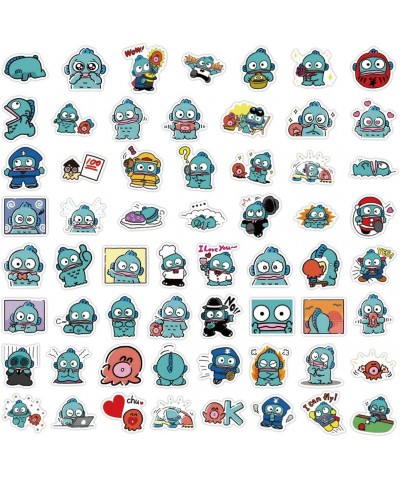 Hangyodon Stickers for Water Bottles 60 PCS/Pack Vinyl Waterproof Japanese Anime Cartoon Sticker for Laptop Phone Scrapbook C...