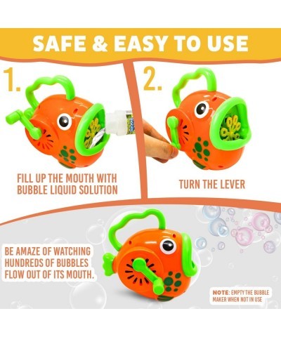 Bubble Machine for Kids Backyard Toys Toddler Outdoor Toys with Solution Refill BPA-Free Manual Bubble Toys Hand-Operated Blo...