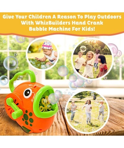 Bubble Machine for Kids Backyard Toys Toddler Outdoor Toys with Solution Refill BPA-Free Manual Bubble Toys Hand-Operated Blo...