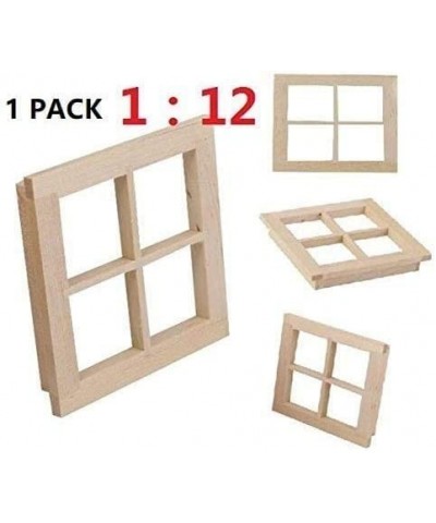 Adult Scene 1 Pack 1:12 Dollhouse Miniature DIY Wooden Square Windows Furniture Acessories Dollhouse Miniature Scene Doll Hom...