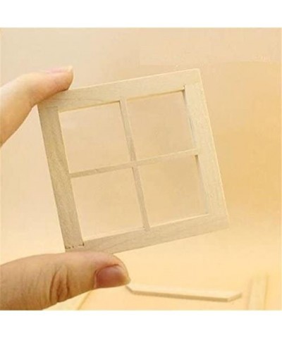 Adult Scene 1 Pack 1:12 Dollhouse Miniature DIY Wooden Square Windows Furniture Acessories Dollhouse Miniature Scene Doll Hom...