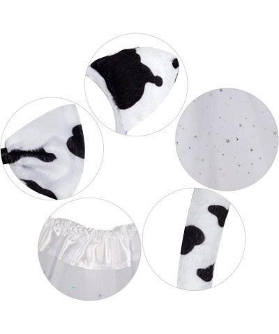 Cow Costume Tutu Set Cow Ear Headband Bowtie Tail Tutu Skirt Animal Fancy Dress Up Costume Kit for Kids Halloween Cosplay Par...