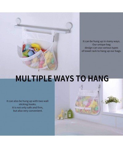 Clever Zippered Mesh Bath Toy Organizer Multiple Ways to Hang Extra Large Opening Bathroom Toy Holder Large Capacity Multi Us...