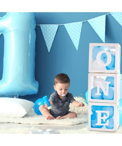 One Boxes for 1st Birthday 3pcs First Birthday Balloon Decoration for Boy or Girl Baby Shower Boxes with ONE and TWO Letters ...