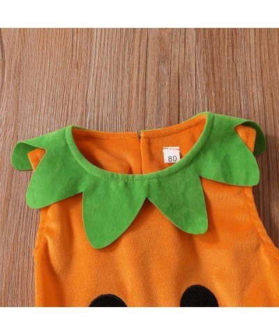 Toddler Baby Girl Boy Halloween Outfit Pumpkin Costumes Vest Romper Bodysuit Sleeveless Tank Top Winter Warm Coat+Hat+Shoes $...